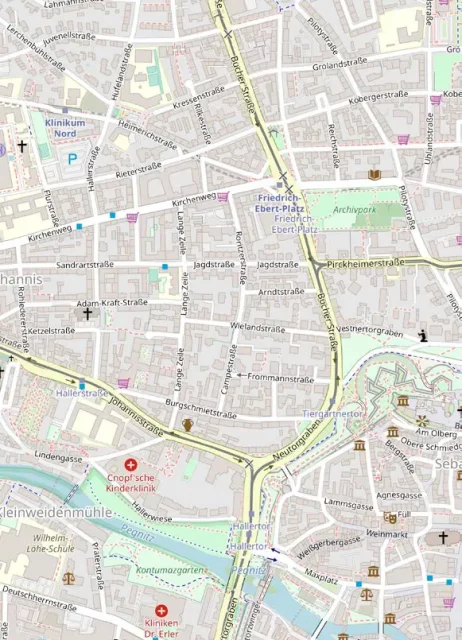 Kartenausschnitt mit Lage des Immobilienobjektes