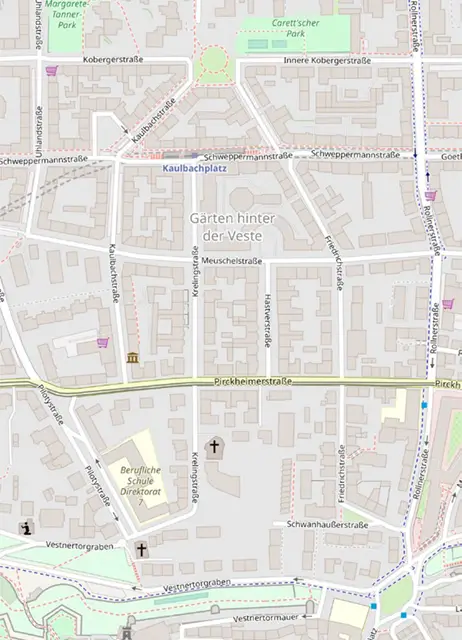 Kartenausschnitt mit Lage des Immobilienobjektes