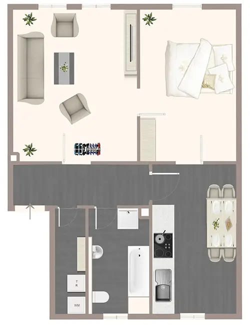 Grundriss einer Wohnung in Nürnberg Nordstadt